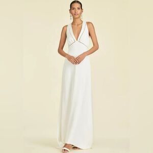 Sachin & Babi | Astor Ivory Pearl Embellished Formal Gown Size 0 NEW NWT $1,100
